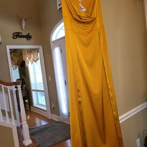 SILK mustard dress